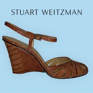 Stuart Weitzman Golitely cafe alligator, size 10